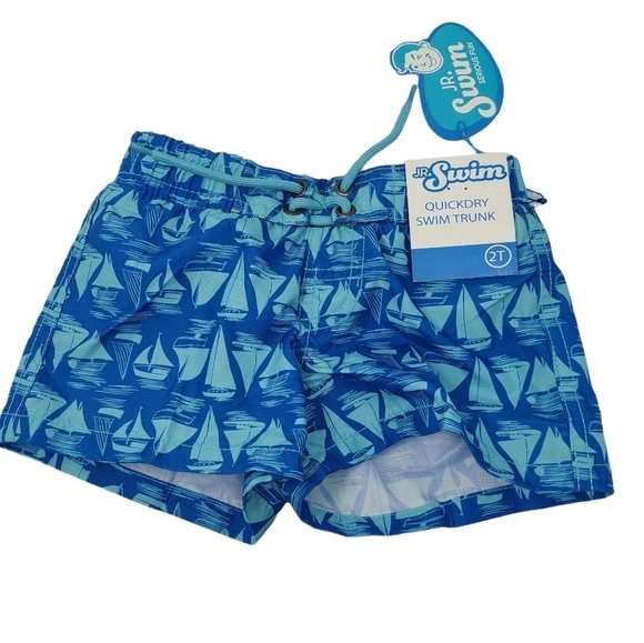 NWT Jr.Swim‎ Sails Swim Shorts Blue Sz 2T - Picture 1 of 2